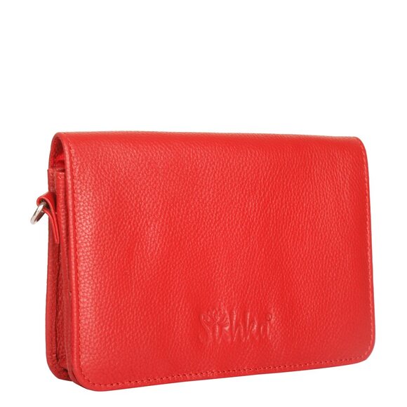 Leather Red Crossbody Shoulder Bag – Sling Messenger Bag for Work, Daily Use - Picture 6 of 10